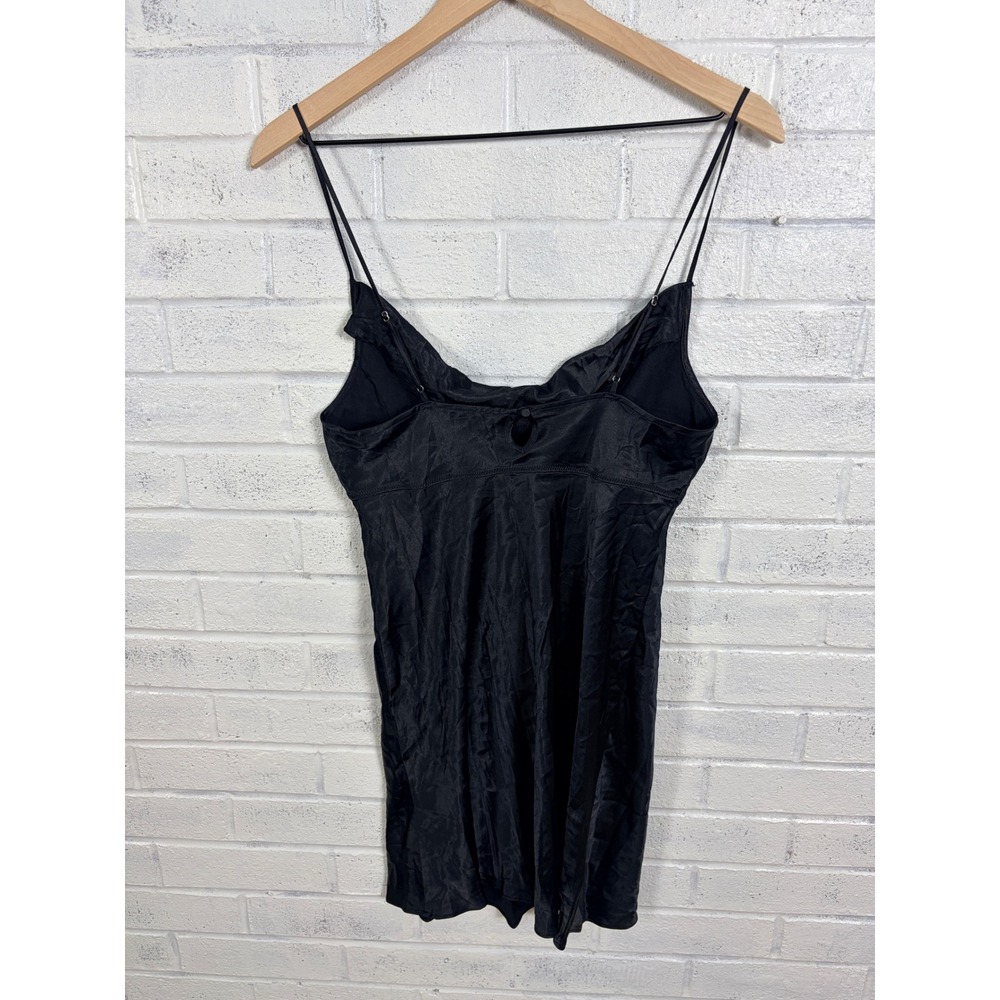 Victoria's Secret Slip Dress Women S Black Cowl Neck Satin Mini Lingerie - Picture 3 of 9